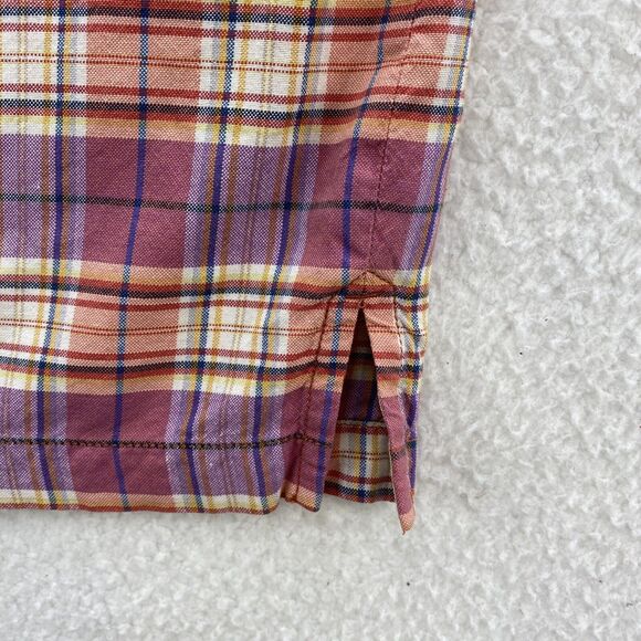 Tommy Bahama Shirt Men Large Pinks Pastel Plaid Loop Collar Silk Preppy Outdoors - Picture 7 of 16